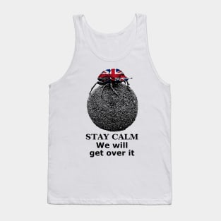 Dung Beetle "We will get over it" British Motivational Tank Top